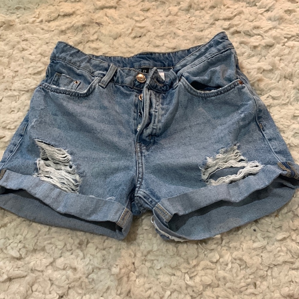 Distressed denim Jean shorts
